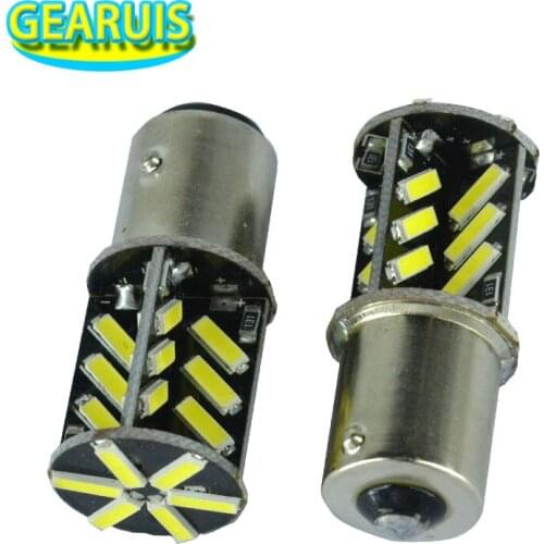 2pcs S25 1156 BA15S P21W BAU15S 30 SMD 7020 LED 7014 P21/5W 1157 bay15d Turn Signal Tail Bulbs Rear Brake lights parking Lamps