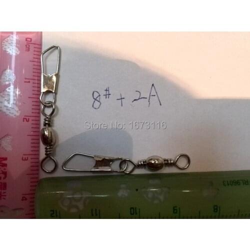 2015 swivels with snap 8#+2A 200pcs Connector copper swivel