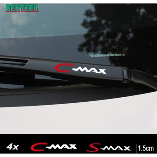 4pcs Decal Sticker Car wiper sticker For Ford Cmax C-max Smax S-max Car Accessories