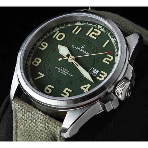 GB 1963 Mens automatic Mechanical Watch NH35 Sport Super Luminous Special Forces Military Pilot Men Watches Calendar Clock