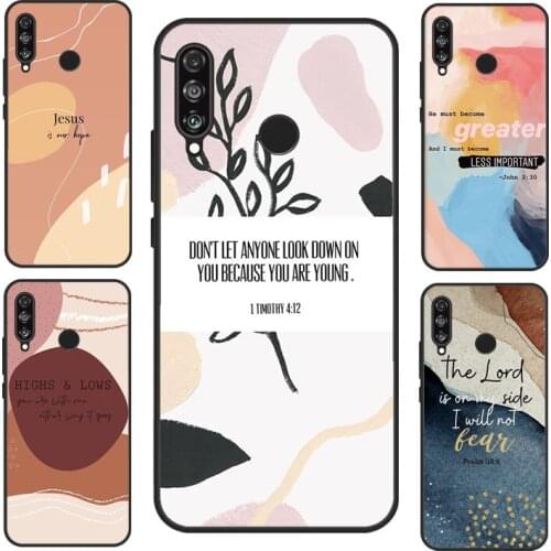 Bible Verse Quotes Case For Huawei P30 P20 P40 Pro Mate 10 20 Lite Nova 5T P Smart Z 2019 Honor 9X 8X 8A 10i