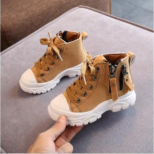 Childrens Martin boots autumn winter new fashion boys girls Booties warm snow non-slip soft bottom kids shoes