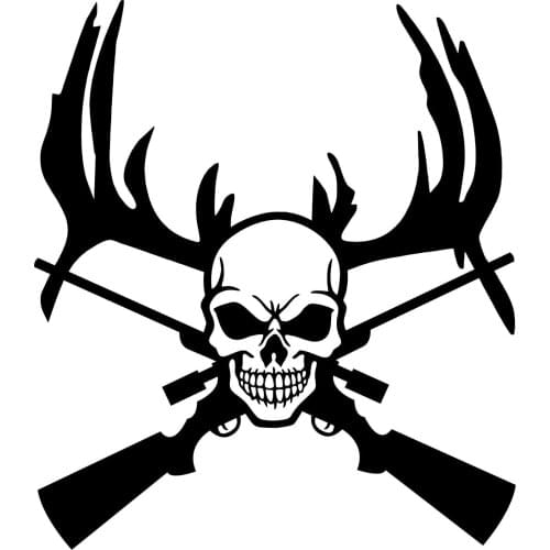 For Deer Reaper Skull Gun Hunting Car Truck Window Wall Laptop Vinyl Decal Sticker Styling