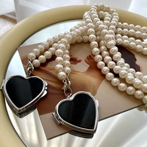 DORANMI Pearl Strap Flap Womens Mini Bag 2021 Messenger Luxury Brand Designed Crossbody Bag Mini Flaps Mirror Bags Bolso SB557