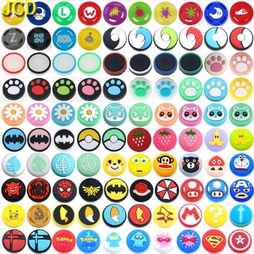 JCD 100PCS Silicone Grip Caps for Nintend Switch Joycon Cap Protective Case for NS Joy con Gamepad Joystick Controller