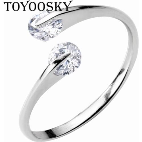 New Woman Contracted Minimalist Jewelry Fashion Simple Open Design Ring Personality Female Wedding Rings for Women 925