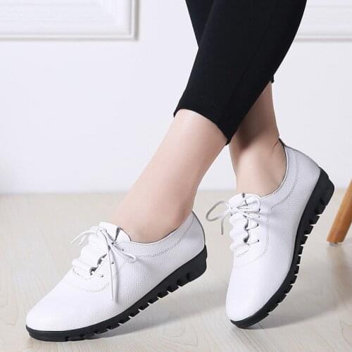 Small Leather Shoes for Women 2021 New Wedge All-Matching British Womens Shoes Sneakers Casual Womens Shoes