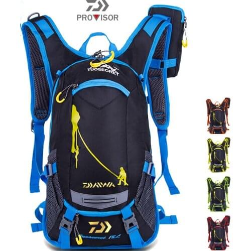 Daiwa Mens Fishing Backpack Outdoor Cycling Travel Equipment Waterproof Quick-drying Fabric Multifunctional Fishing Backpack
