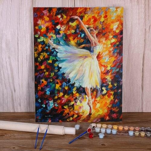 Ballet With Magic Paint By Numbers Package Acrylic Paints 40*50 Canvas Pictures Home Decor For Adults Handiwork For Art