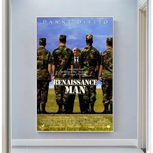 CP1010 Renaissance Man (2) Classic Hot Movie Print Silk Fabric Poster Indoor Wall Art Decor Gift