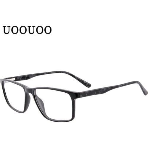 UOOUOO anti blue ray glasses men acetate optical frame men photo grey gaming computer eyeglasses uv 400 protection eyewear 6118A