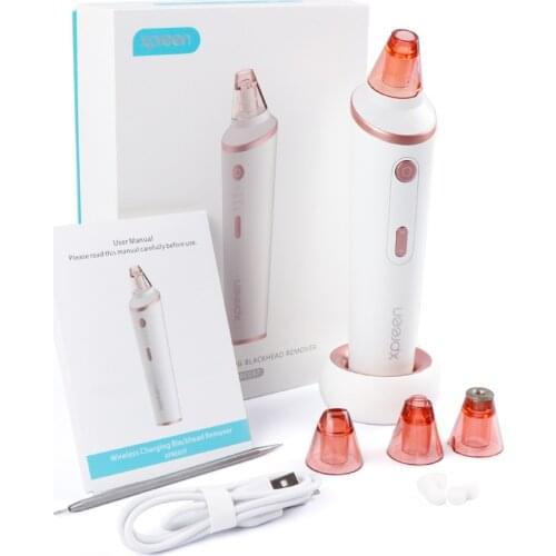 Vacuum Suction Blackhead Remover Facial Deep Pore Cleaner Nose Acne Pimple Removal Skin Care Tools Wireless Charge Base