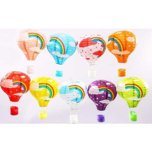 12inch 30cm Hot Air Balloon Parachute Paper Lantern Christmas Halloween Decorative Festival Lantern Wedding Baby Shower Lampion