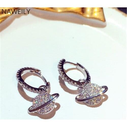 NAWEILY Delicate Earrings Super Flash Rhinestone Dangle Earring For Women Girl Ladies Jewelry New Fashion Earring