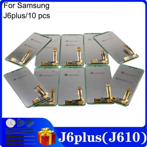 10 pcs of LCDs For Samsung Galaxy J6+ J6Plus lcd J610 J610F J610FN LCD Display Touch Screen Digitizer Assembly Replacement