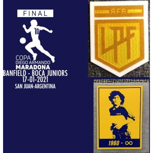 2021 Final Copa Diego Maradona Match Details Parche Heat Transfer Soccer Patch Set iron on transfers for clothing
