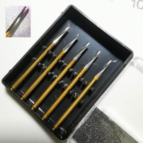 5pcs Dental High Speed Drills Tungsten Steel Carbide Bits Tooth Extraction for Dentist 28mm