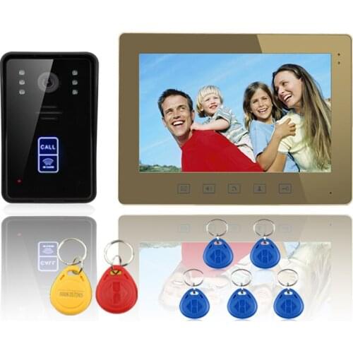 FREE SHIPPING ENNIO 10" RFID Video Door Phone Intercom Doorbell Touch Button Remote Unlock Night Vision
