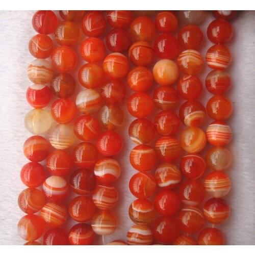 Natural Orange Botswana Agate Round shape 12mm Loose Beads For Jewelry Making DIY Bracelet Necklace Earrings