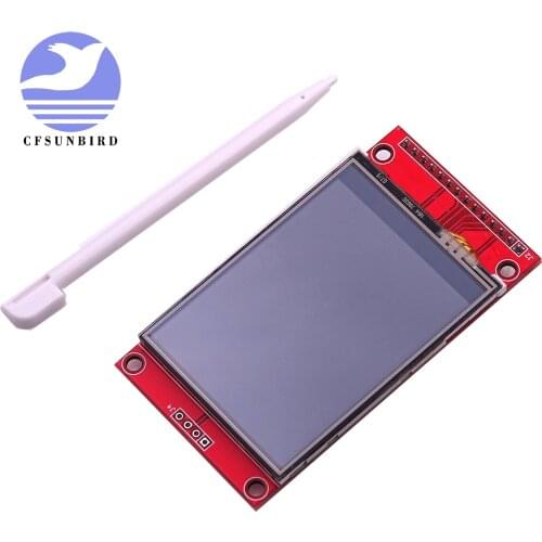 CFsunbird NoEnName_Null 2.4 inch SPI display panel TFT module ILI9341 drive LCD module 240*320 screen Touch Panel Serial
