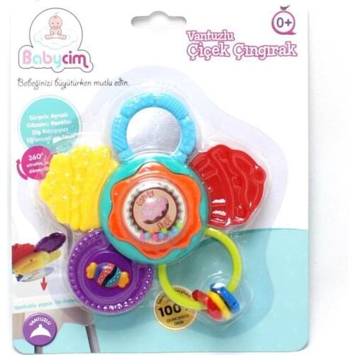 Jaju Baby, Flower Shaped Rattle with Suction Cup, Colorful Baby Toy