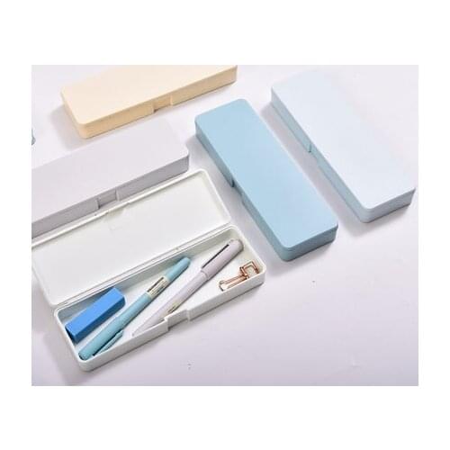 DELI 8328 Stationery Box PP Plastic Student Pencil Box Simple Pencil Case Light Pencil Case 1PCS