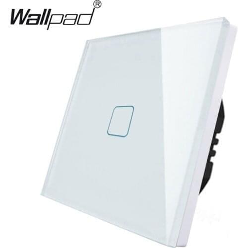EU UK 1 2 3 Gang Interruttore AC100-240 Wallpad Tempered Glass Touch Wall Switch Power Led Panel Wall Light Switches