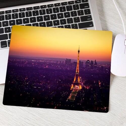 City Night Gaming New Mouse Pad Natural Rubber Gamer Lovely Art Anime Anti-slip Office Decoration Home Keyboard Pad Skipoem