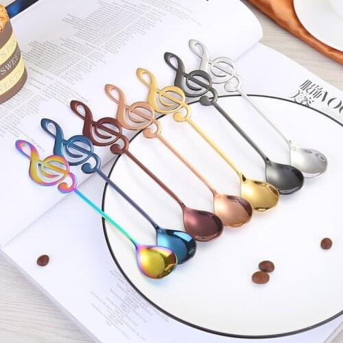 Creative 304 Stainless Steel Small Spoon Notes Coffee Spoon Dessert Spoon Spoon Snow Bar Stirring Spoon