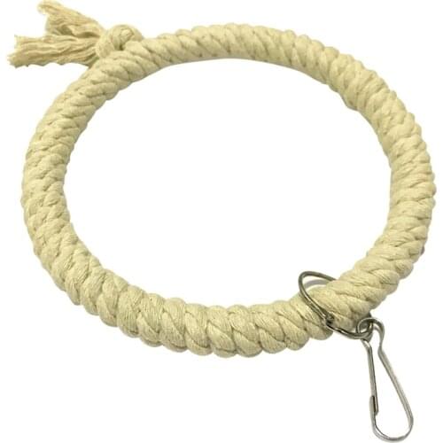 Lovely Parrot Rope Swing Standing Bar Pet Bird Chewing Climbing Ring Toy Stand Bird Bite Toy Climbing Ladder Climbing Ring zh1
