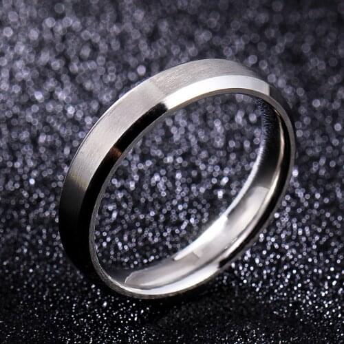 MOREDEAR 4mm Dull Polish Silver Color Titanium Ring For Men and Women