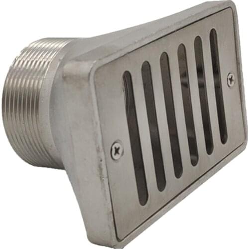 Stainless Steel Drain Port Water Outlet Strainer Hair Catcher for Swimming Pool