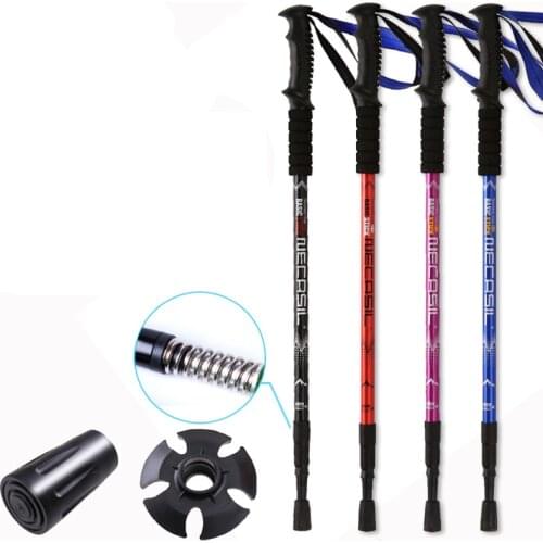 Fonoun Walking Sticks Climbing Alpenstock 65-135cm Antiskid Wear Resistance Light Shock Absorption FG16