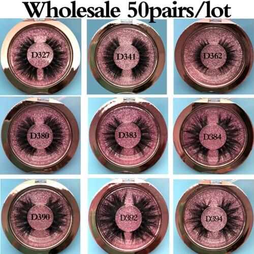 Buzzme Wholesale 50 pairs Eyelashes 3D Mink Lashes Handmade Dramatic Lashes cruelty free custom logo lashes