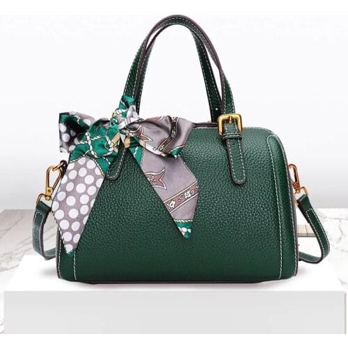 2018 Luxury Women Genuine Leather Bags Scarves Shoulder Bag Classic Famous Brands Ladies Handbags Female Tote Bag bolsos mujer