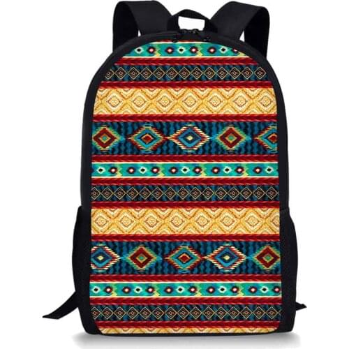 Ethnic Tribal Style Backpack School Bags For Teenage Outdoor Travel Bags Escolar BackPack African Backpack Mochila Infantil