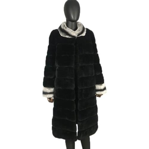 Fur Coat Real Rabbit Jacket Stand Collar Women 2020 Winter New Fashion Warm Overcoat High Quality Top Selling