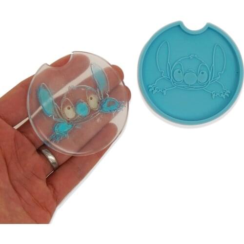 Silicone Car Cup Coaster Mold Cartoon Pattern Coaster Molds DIY Hand Craft Gift 10364153