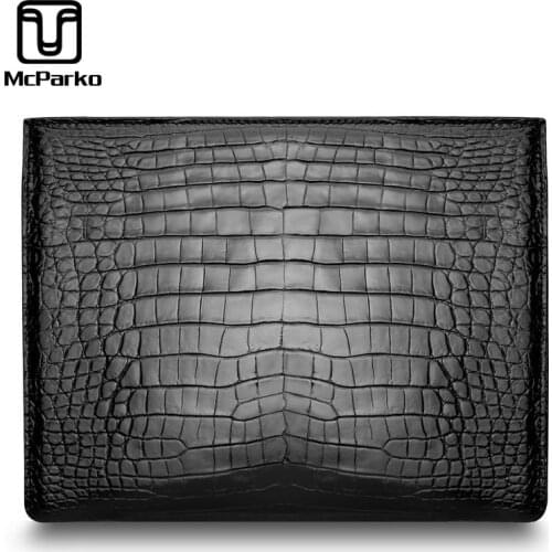 McParko Luxury Envelope Bag for Men Real Crocodile Leather Clutch Bags Men Handy Day Clutches Genuine Leather Handbag High-end