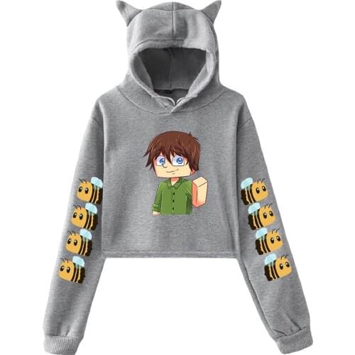 Tubbo casual spring kawaii cat ear cotton hoodie ladies all-match casual hooded pullover loose sexy streetwear hoodie tops