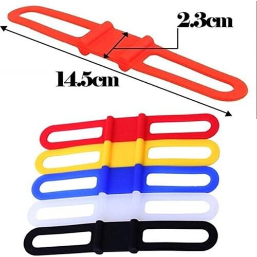 Bicycle Silicone Band MTB Cycling BikeFlash Light Flashlight Phone Strap Tie Ribbon Mount Holder