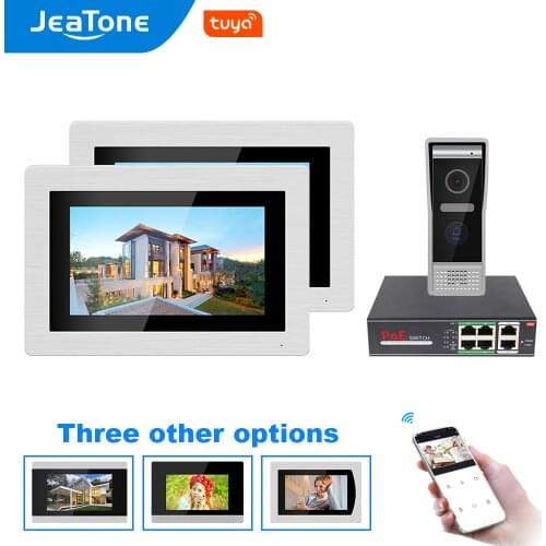 Jeatone 7 inch Tuya WiFi SIP Video Door Phone Intercom for Villa Access Control System with Motion Detection and Custom Ringtone
