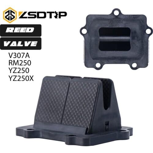 ZSDTRP Motorcycle Intake Reed Valve Carbon Fiber For VForce3 SUZUKI RM250 YAMAHA YZ250/YZ250X