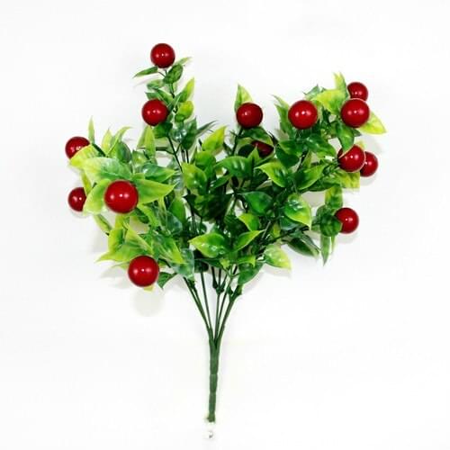 High quality 1PC Artificial Plastic flower Grass Plant Fake Flower Wedding Flower Arrangement Christmas DIY Fairy Garden Decor