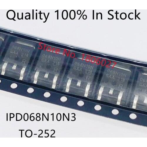 10PCS/ LOT IPD068N10N3 TO-252 / FDD4N10NZ / BR630 / IPD50R280CE 50R280CE / STD16N65M5 / IFX25401TE IFX25401