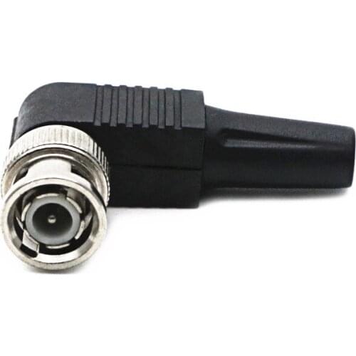 10pcs/lot Angle BNC Male Video Plug Connector for Coaxi Cable Adapter CCTV Camera System Accessories
