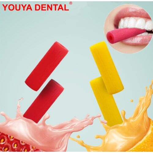 2pcs/box Dental Orthodontic Aligner Chewies Food Grade Teeth Straightener Chewies Fruit-Flavoured Invisible Ortho Silicone Stick