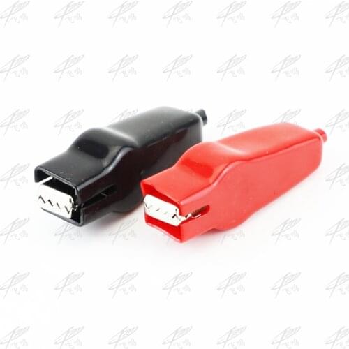 Hot 2PCS Red Black 20A Alligator Clips Double-end USB Charging Battery Crocodile Clips for Electrical Jumper Wire Test Clip