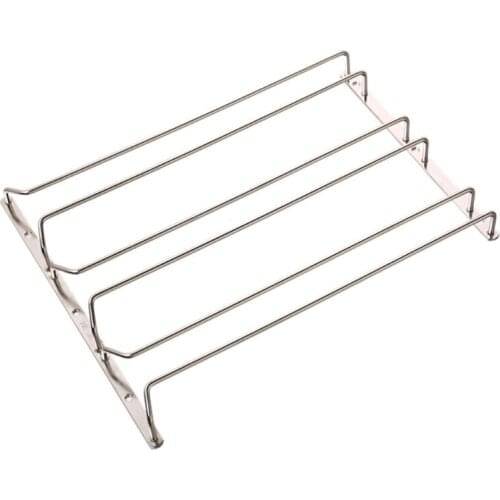 3 Rows Wine Glass Rack Under Cabinet Stemware Wine Glass Holder for Kitchen Bar 72XF