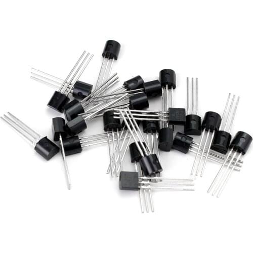 50Pcs/lot)BC547+BC557 Each 25Pcs BC547B BC557B NPN PNP Transistor TO-92 Power Triode Transistor kit Bag